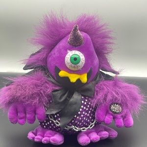 One Eyed Purple People Eater Halloween Singing Dancing Monster Animated Plush